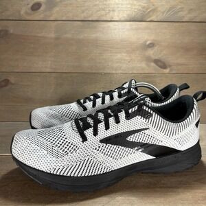 brooks revel 5 mens size 11.5 shoes black white athletic running sneakers